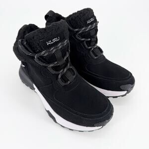 KURU ATOM Lumi Women's 6 Winter Boots Jet Black Waterproof Plantar Relief Snow